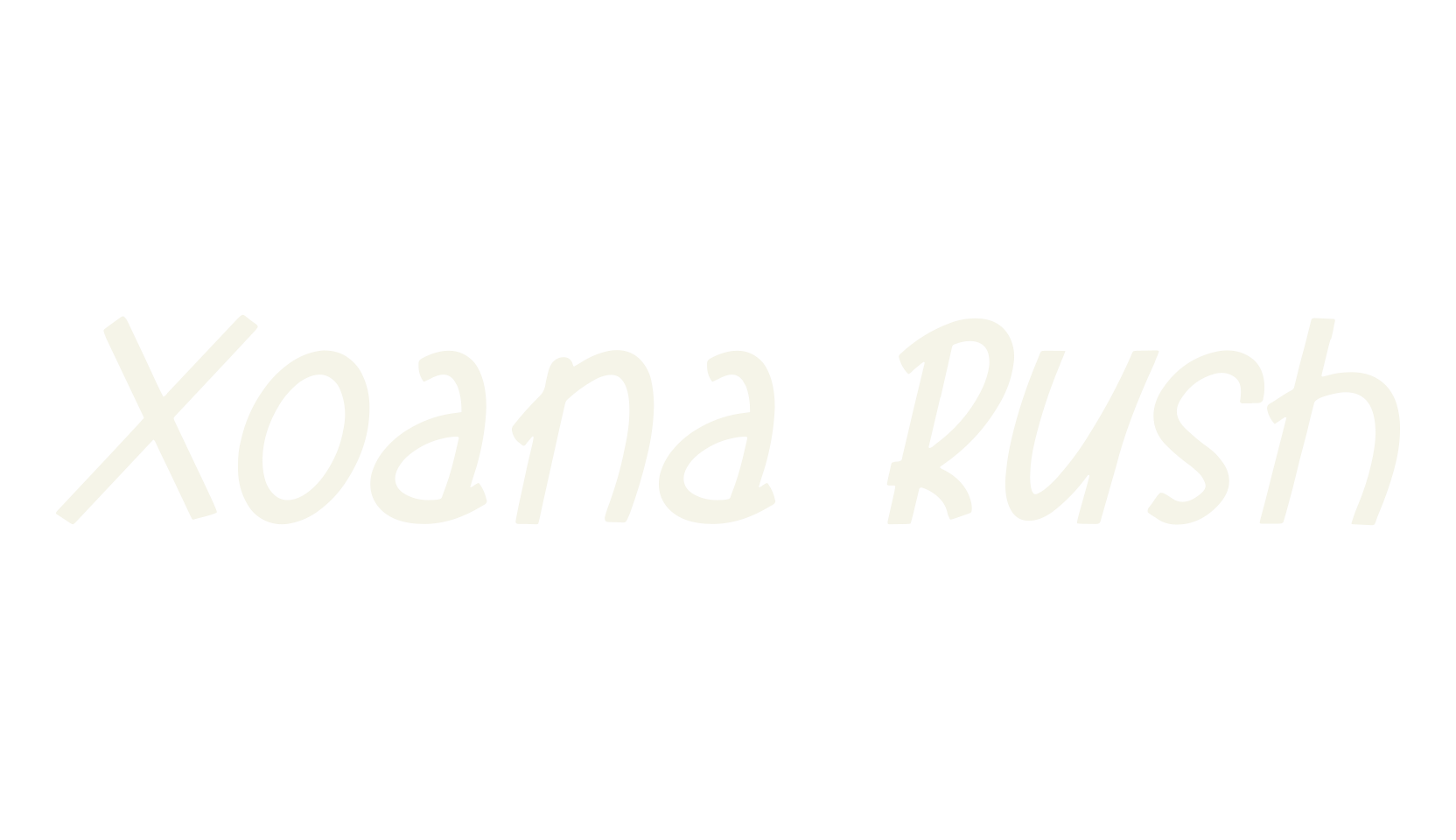 Xoana Rush, handwriting font preview
