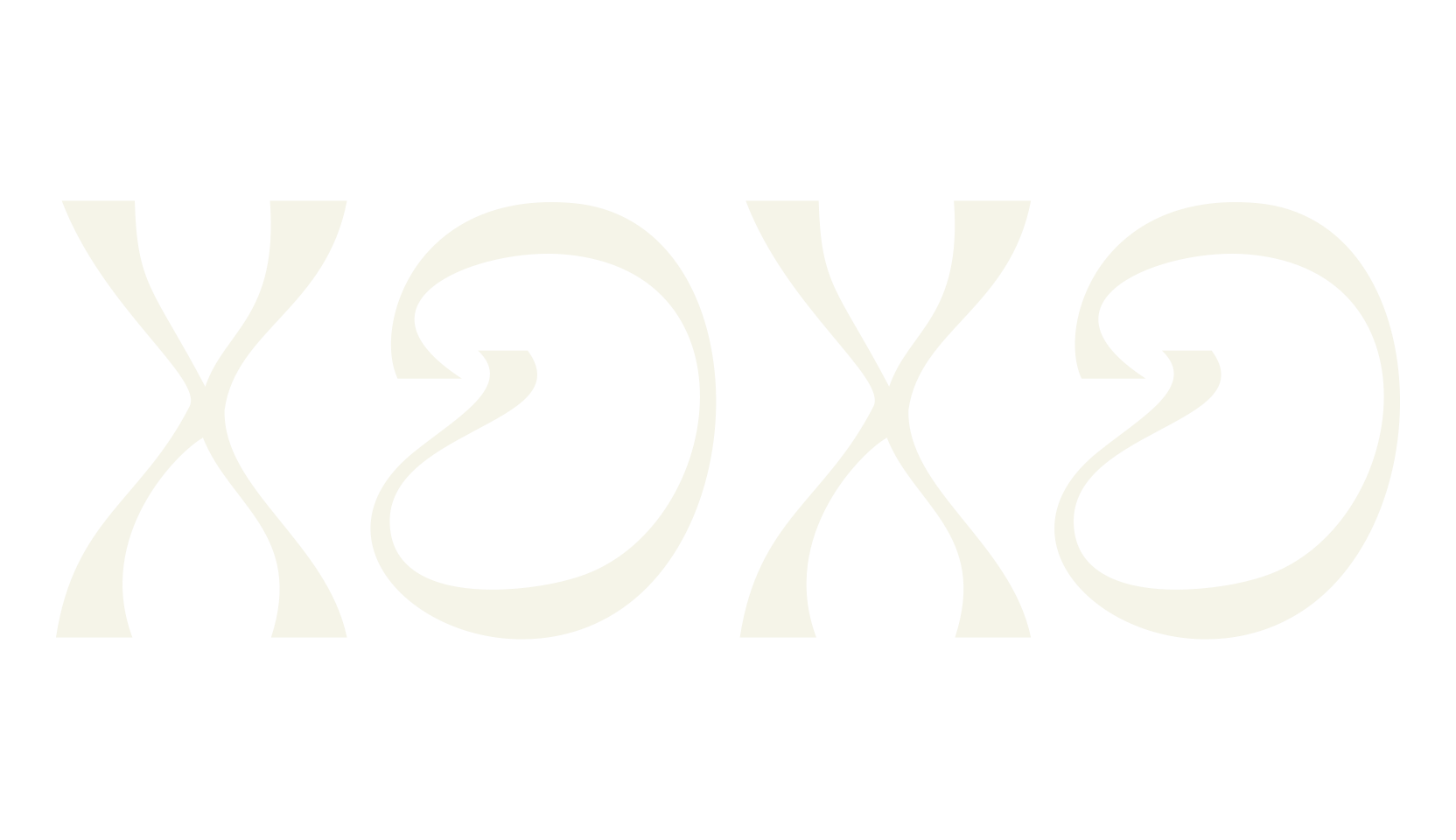 XOXO, retro font preview