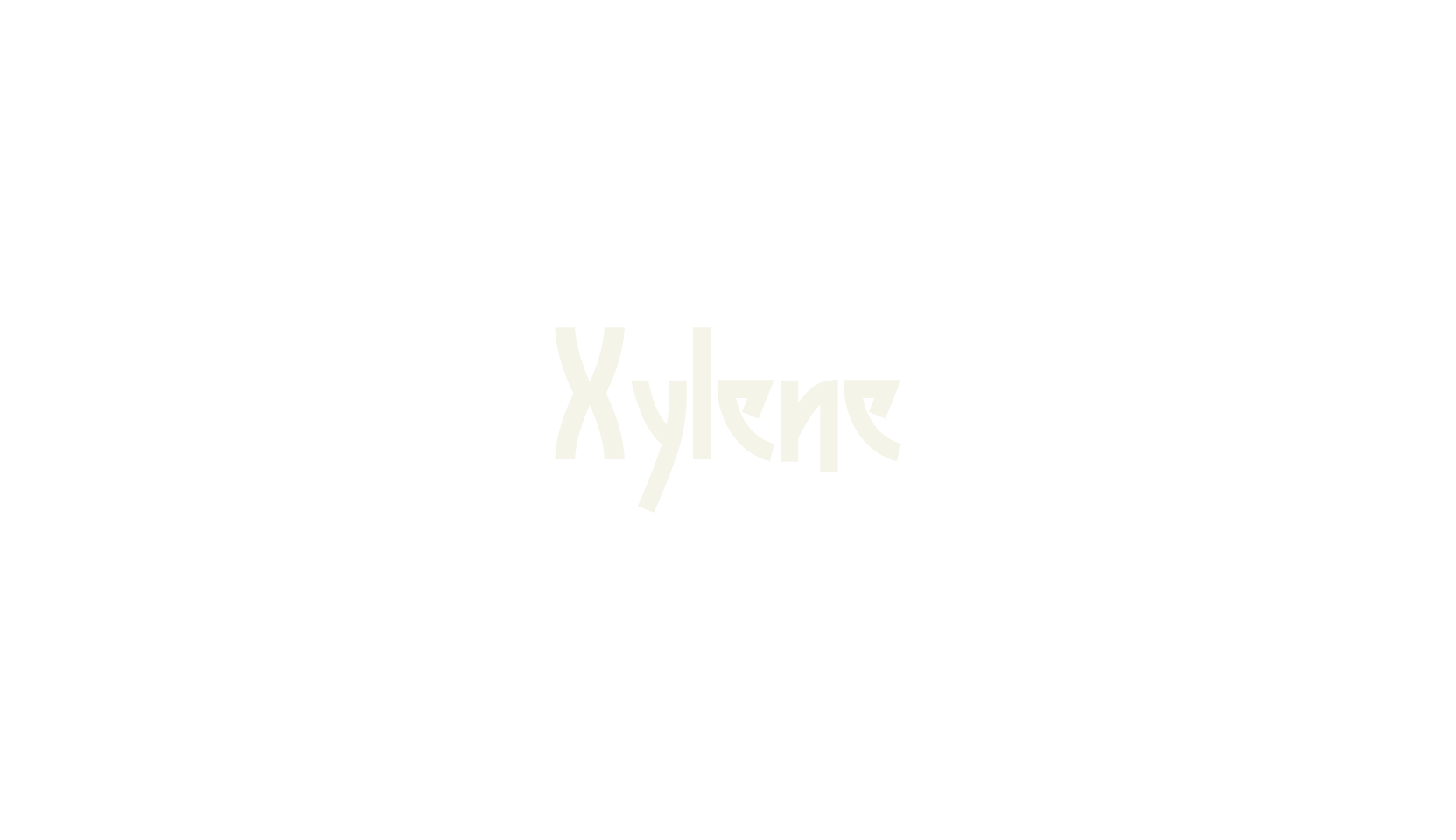 Xylene, futuristic font preview