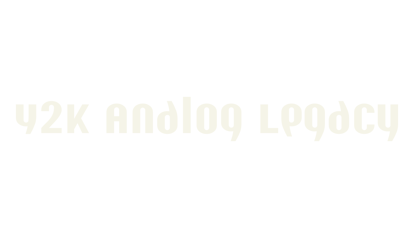 Y2K Analog Legacy, futuristic font preview