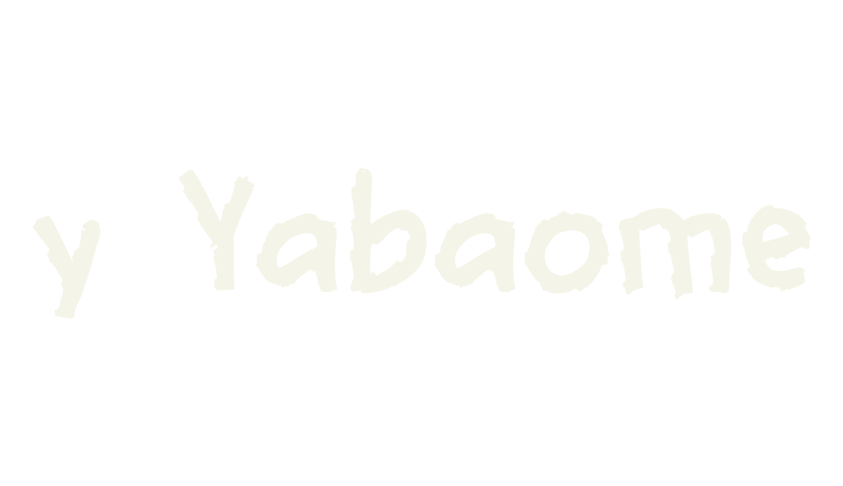 y Yabaome, handwritten font preview