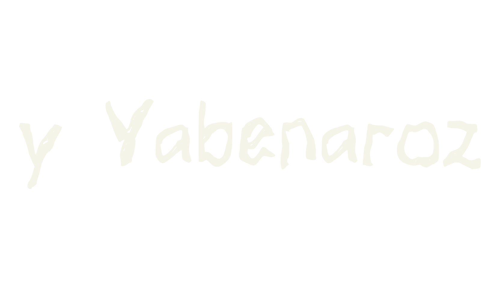 y Yabenaroz, handwritten font preview