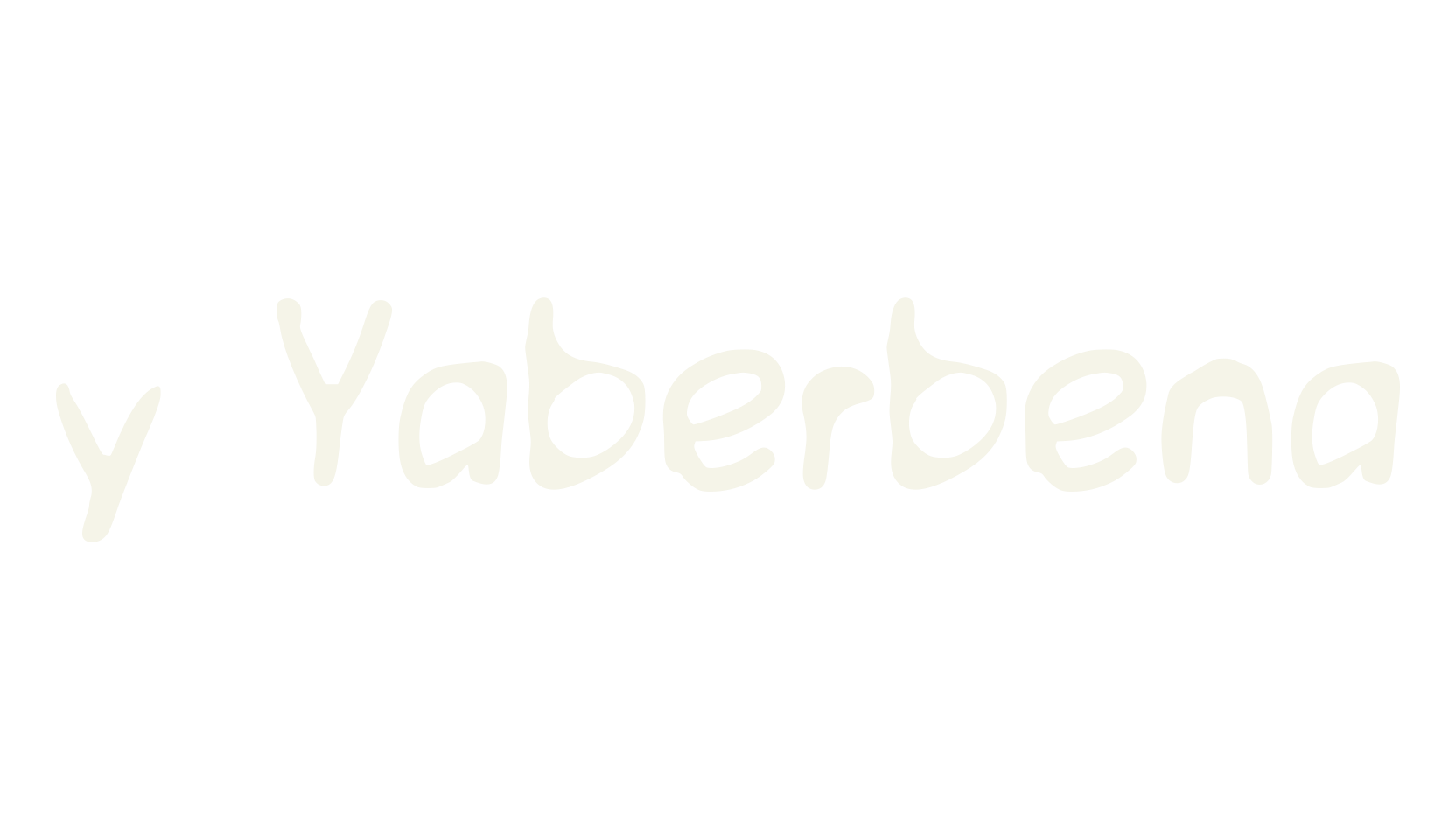 y Yaberbena, handwritten font preview