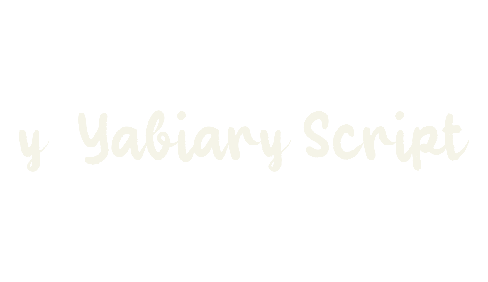 y Yabiary Script, fashion script font preview