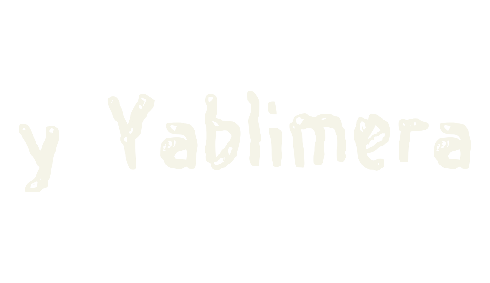 y Yablimera, handwritten font preview