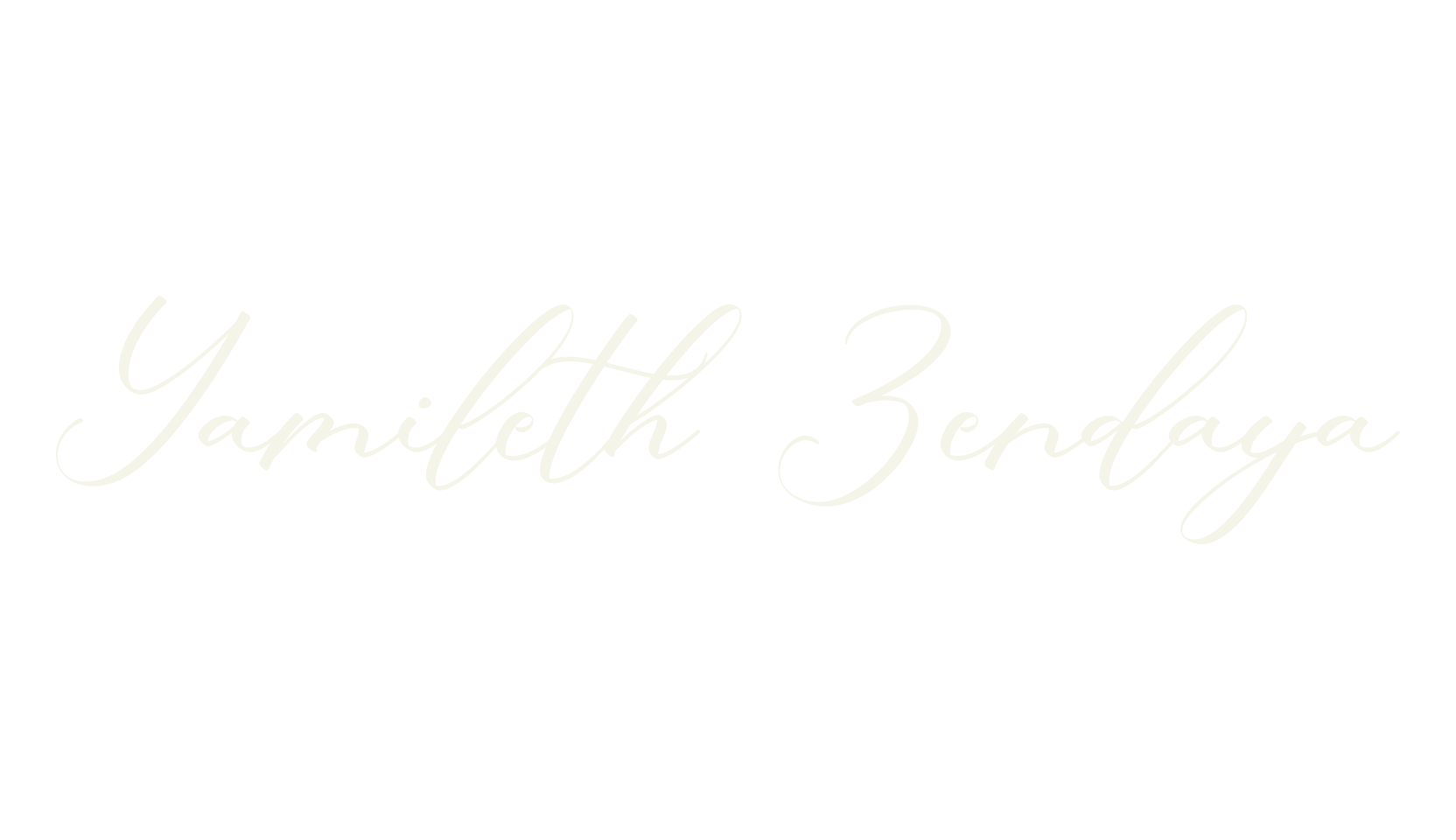 Yamileth Zendaya, calligraphy font preview