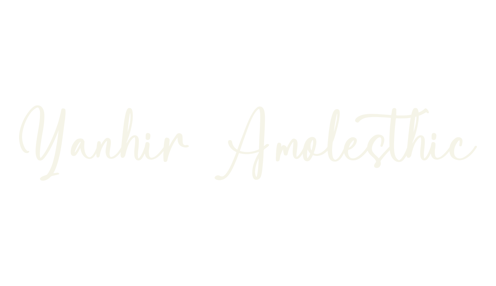Yanhir Amolesthic, script font preview