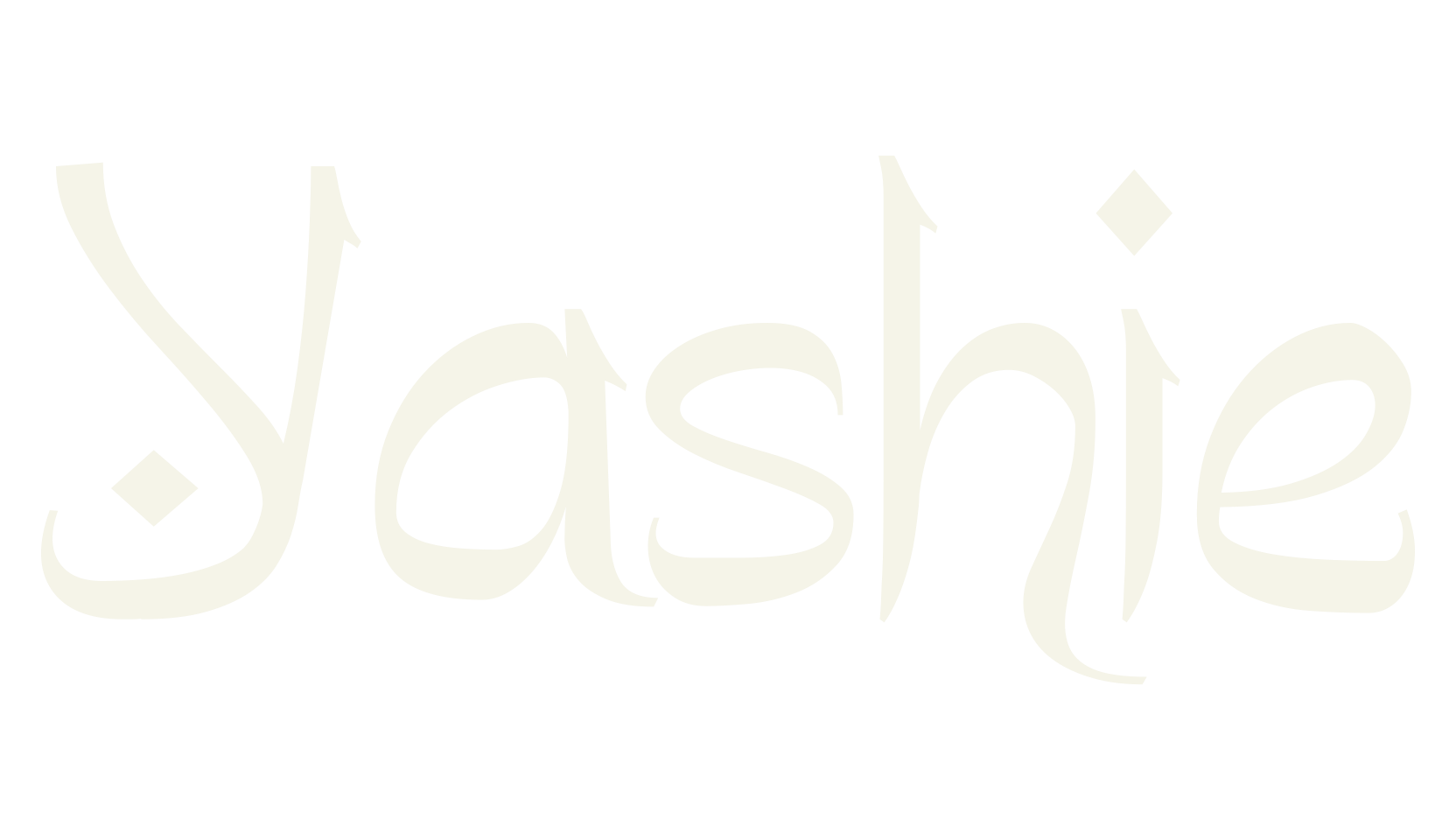 Yashie, typewriter font preview