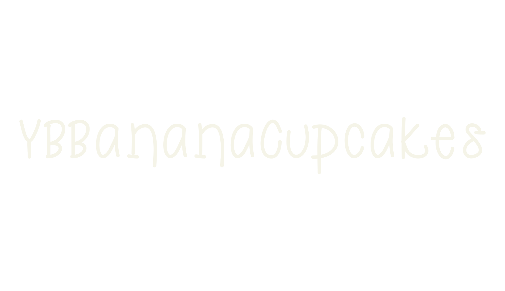 YBBananaCupcakes, hand drawn font preview