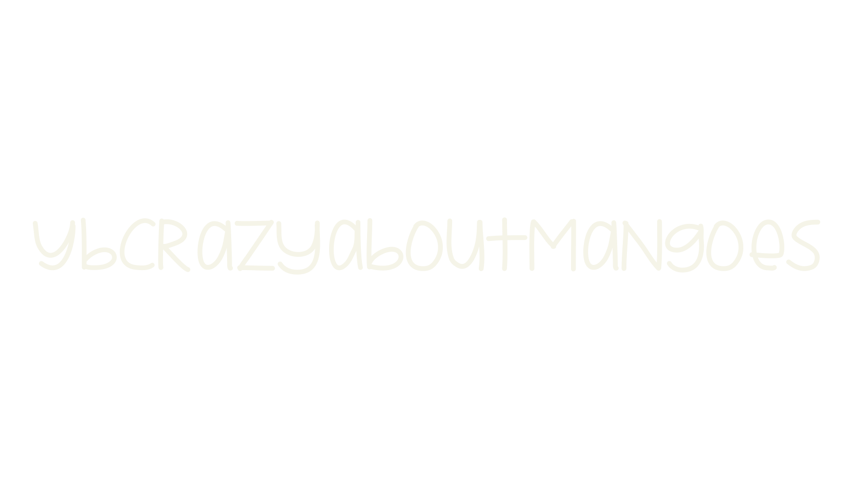 YBCrazyAboutMangoes, hand drawn font preview