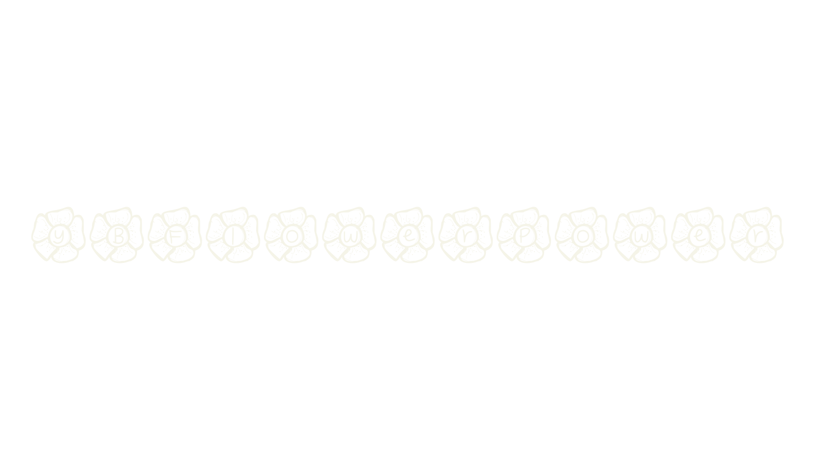 YBFlowerPower, hand drawn font preview