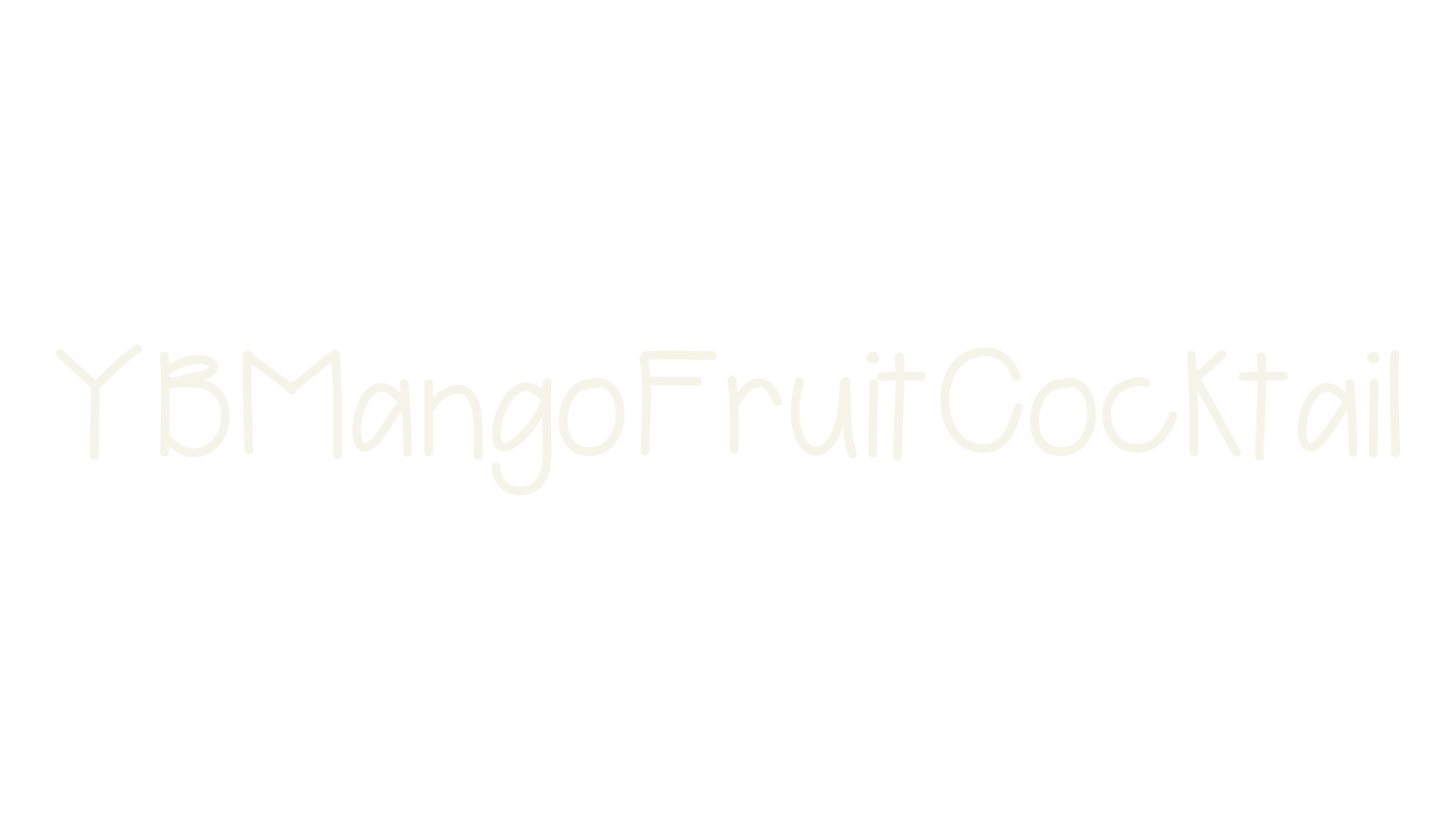 YBMangoFruitCocktail, hand drawn font preview