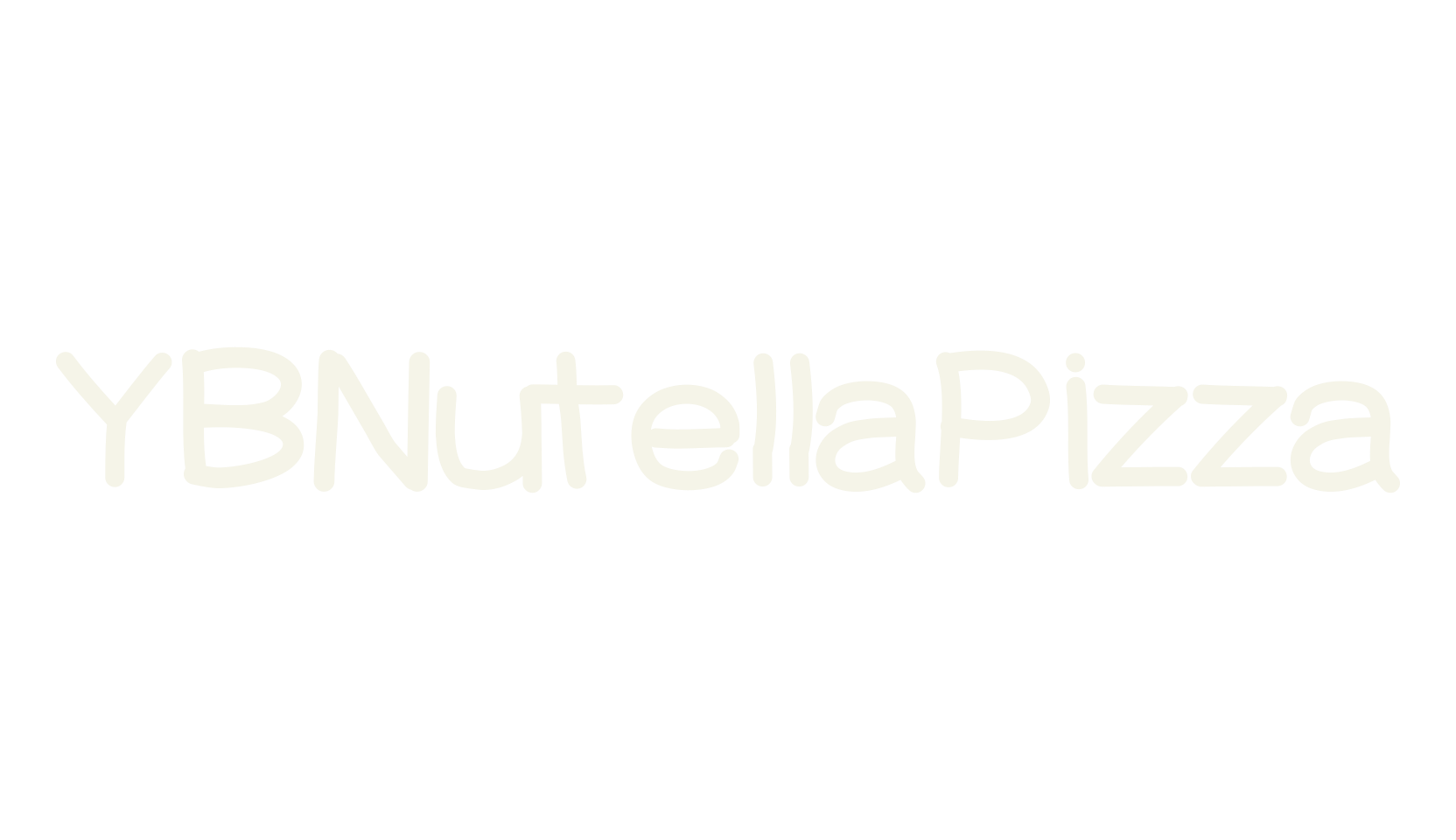 YBNutellaPizza, thick font preview