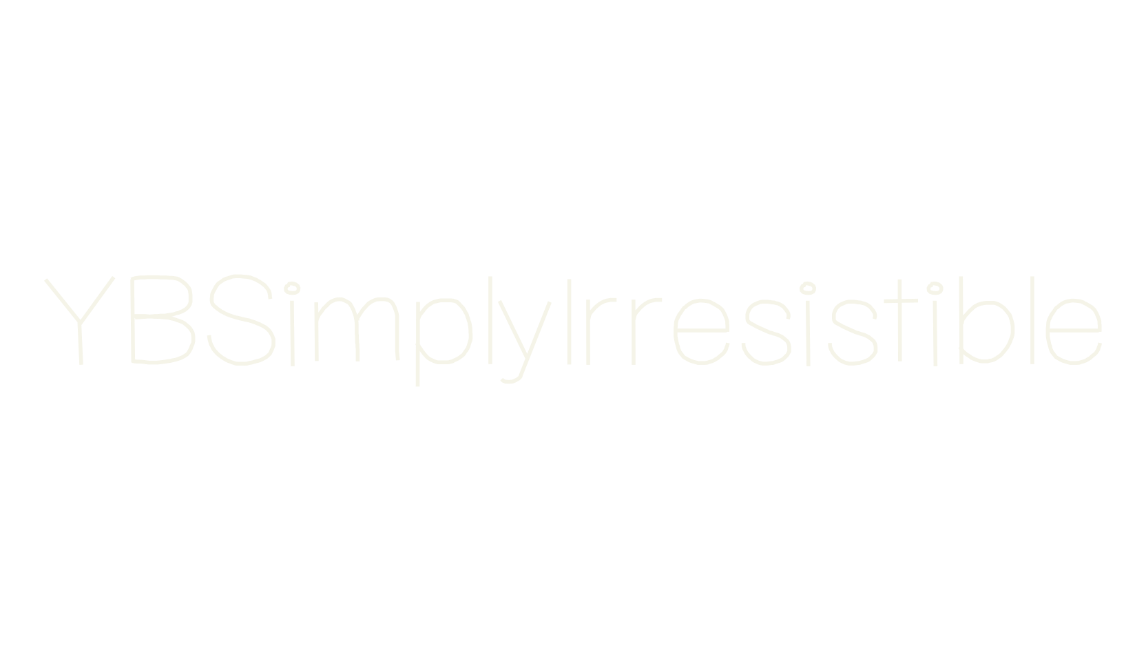 YBSimplyIrresistible, simple font preview