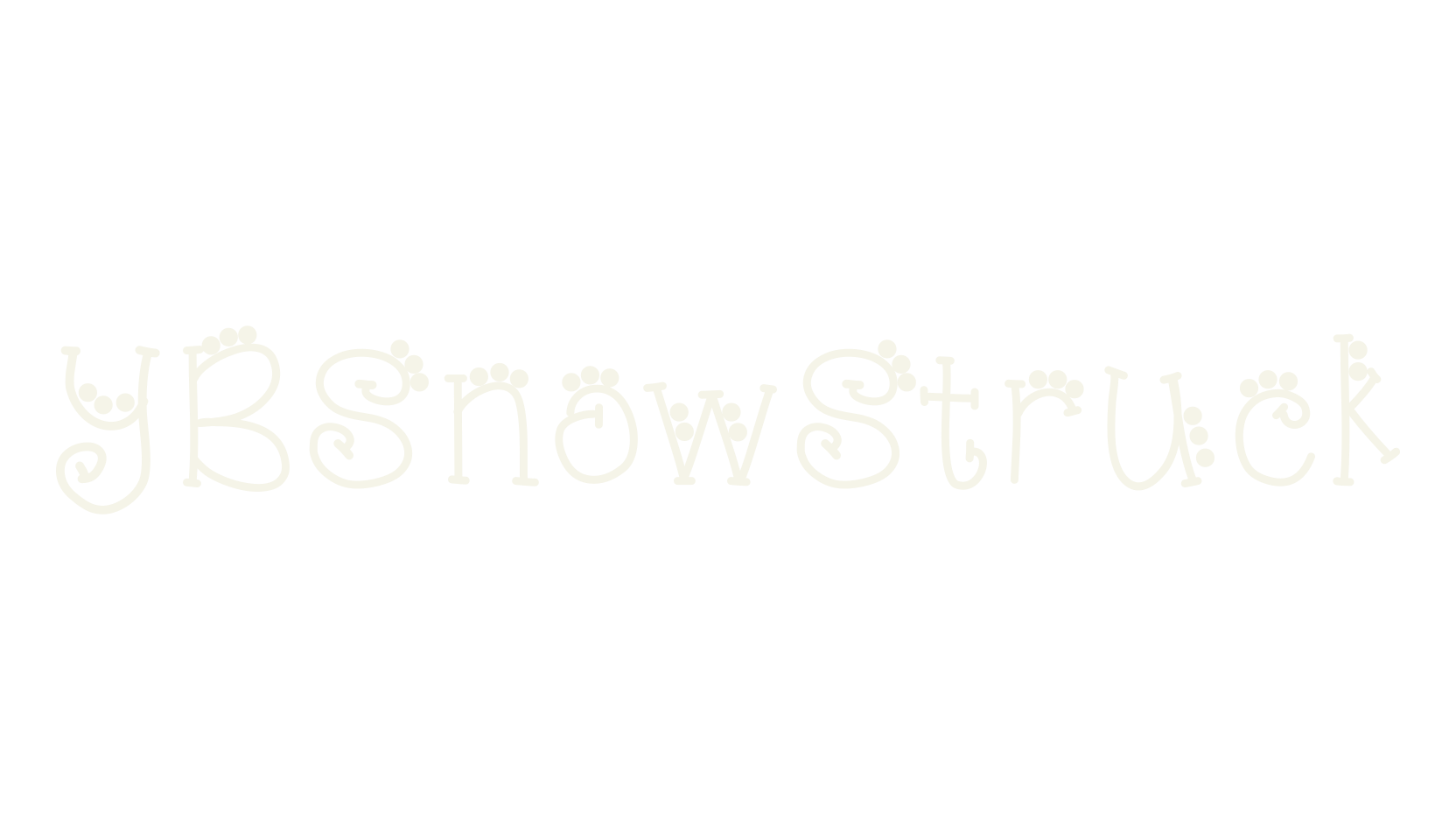 YBSnowStruck, hand drawn font preview