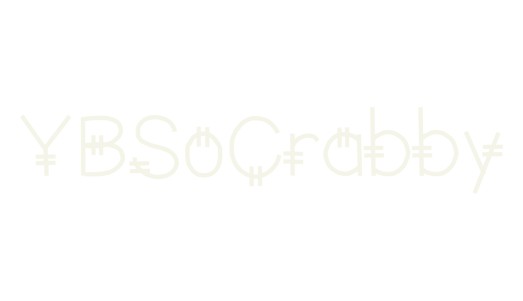 YBSoCrabby, hand drawn font preview