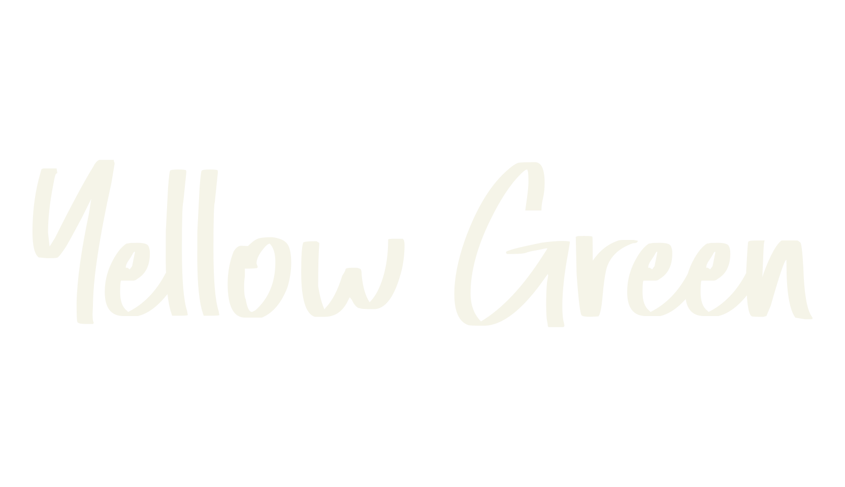 Yellow Green, pretty font preview