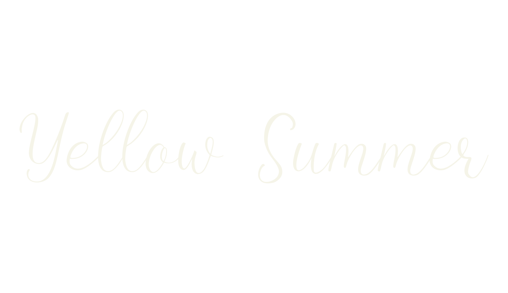 Yellow Summer, cursive font preview
