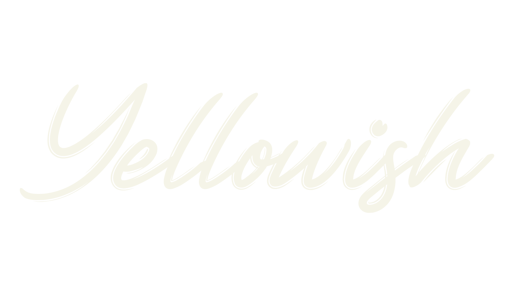 Yellowish, cursive font preview