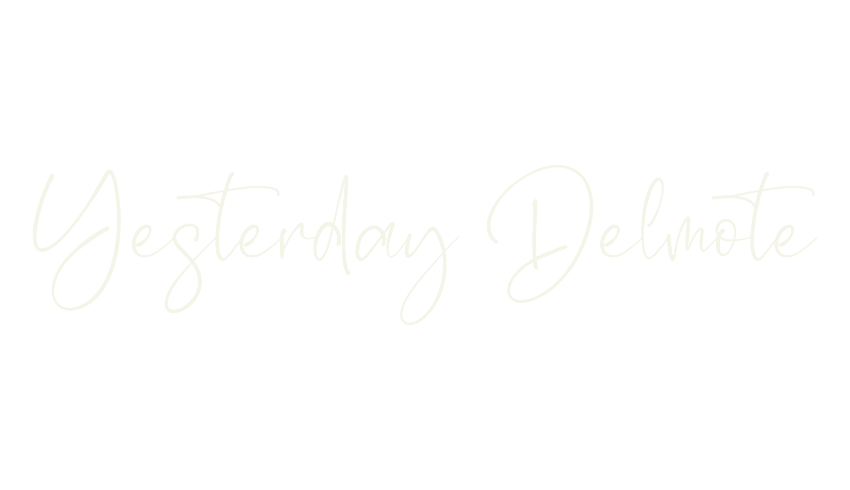 Yesterday Delmote, script font preview