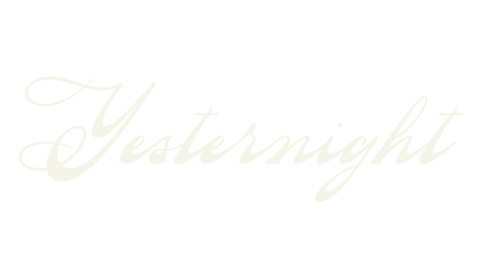 Yesternight, fashion script font preview
