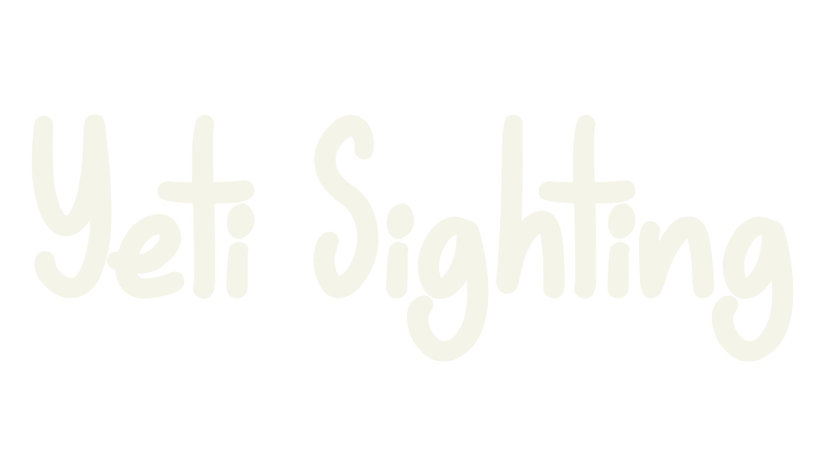 Yeti Sighting, handwritten font preview