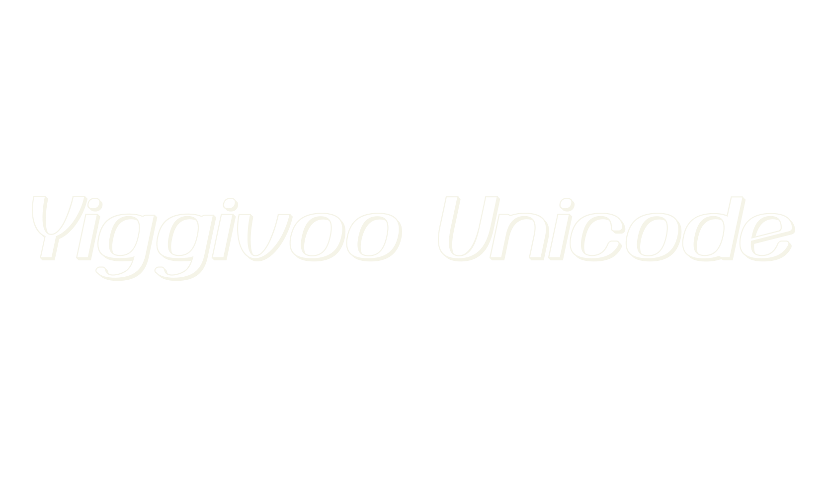 Yiggivoo Unicode, display font preview