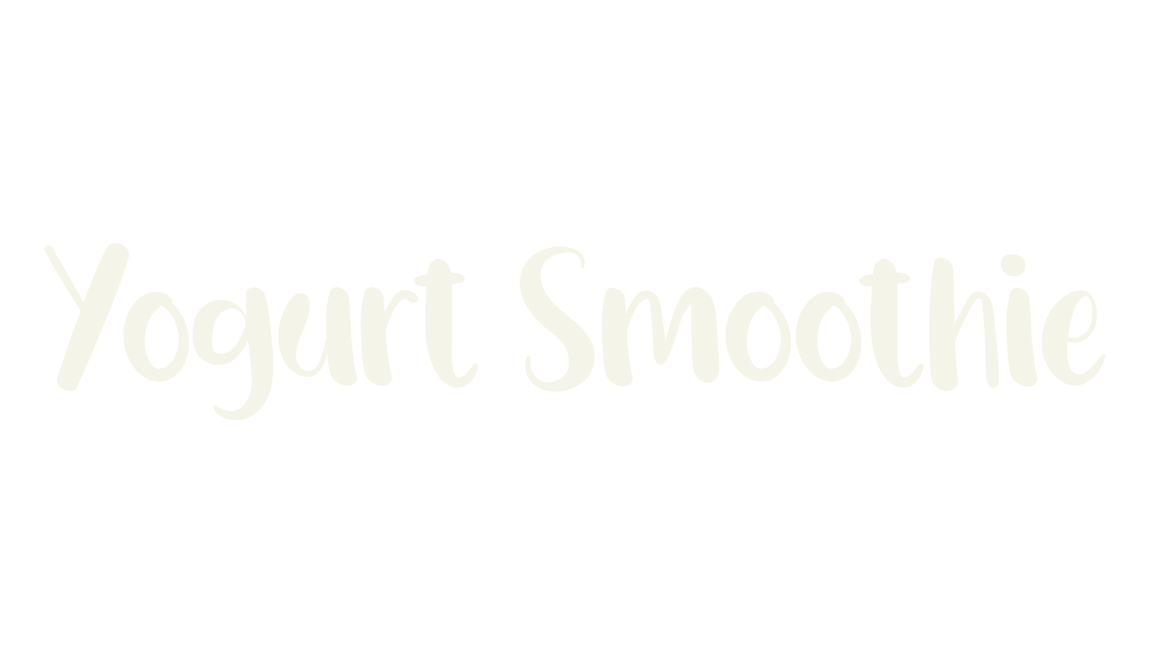 Yogurt Smoothie, calligraphy font preview