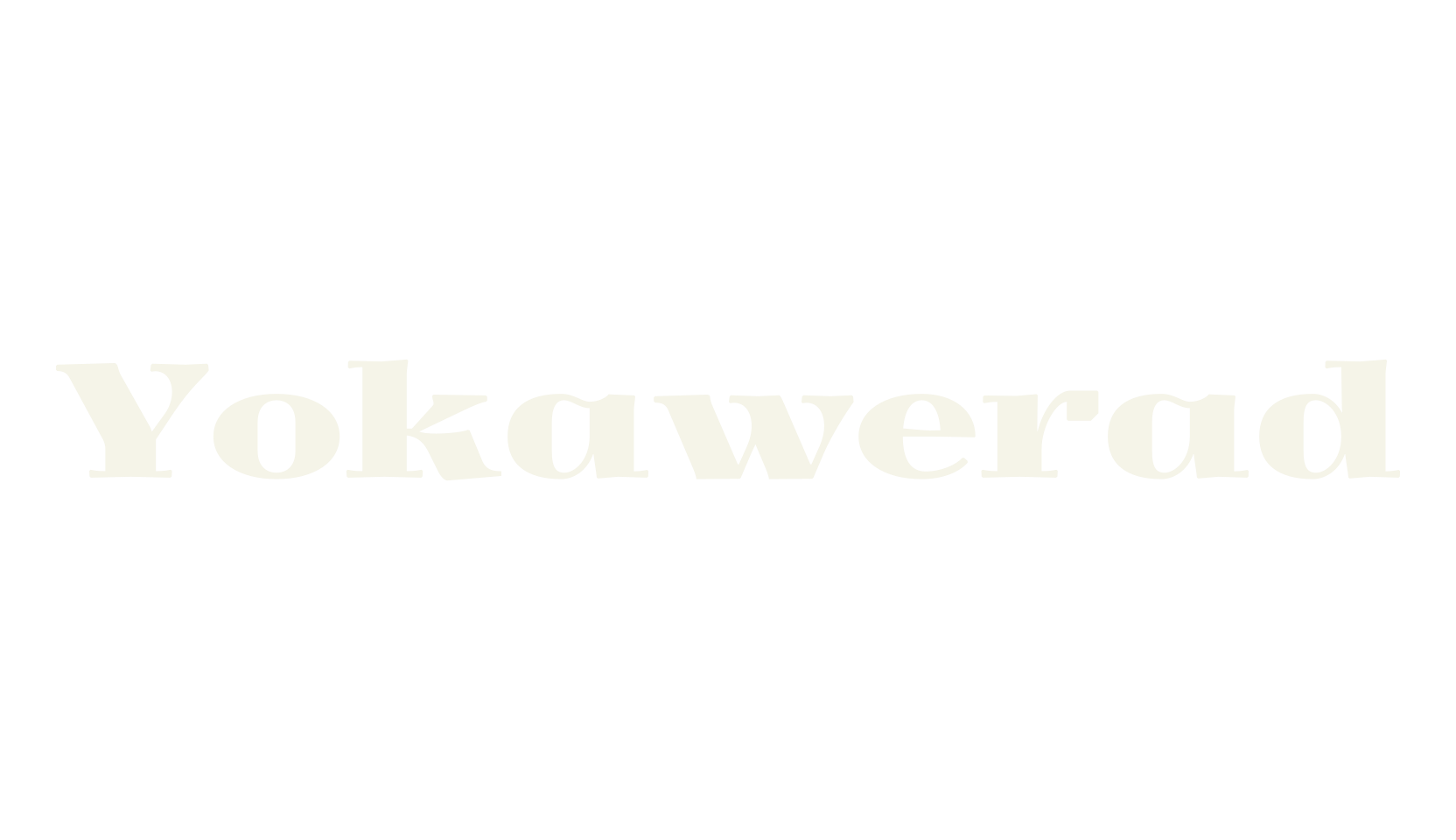 Yokawerad, serif font preview