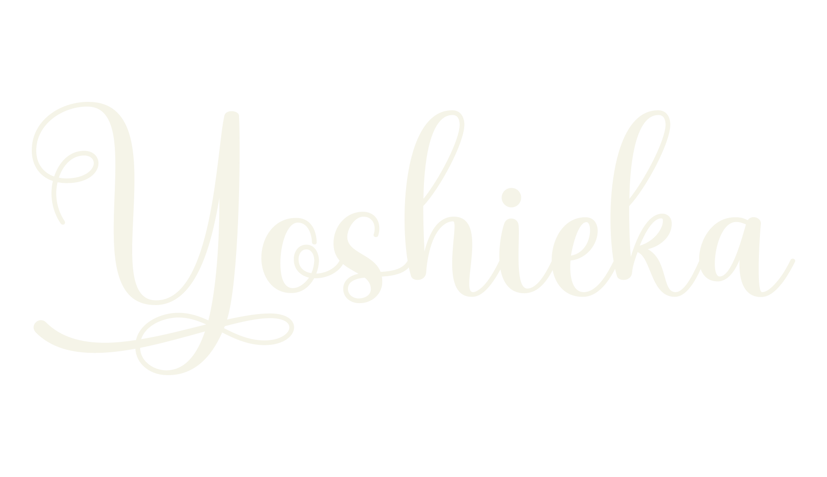 Yoshieka, cursive font preview