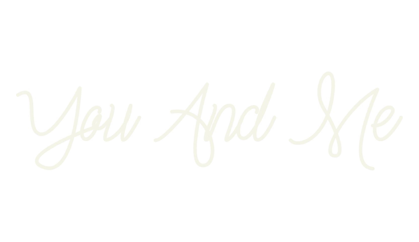 You And Me, cursive font preview