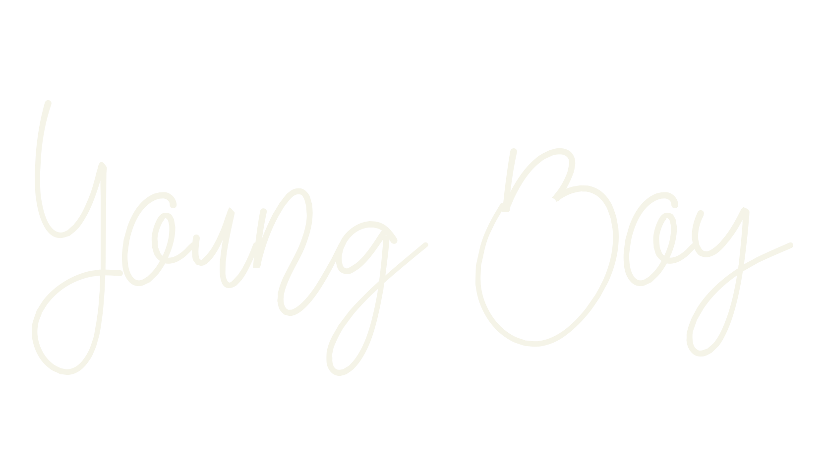 Young Boy, calligraphy font preview