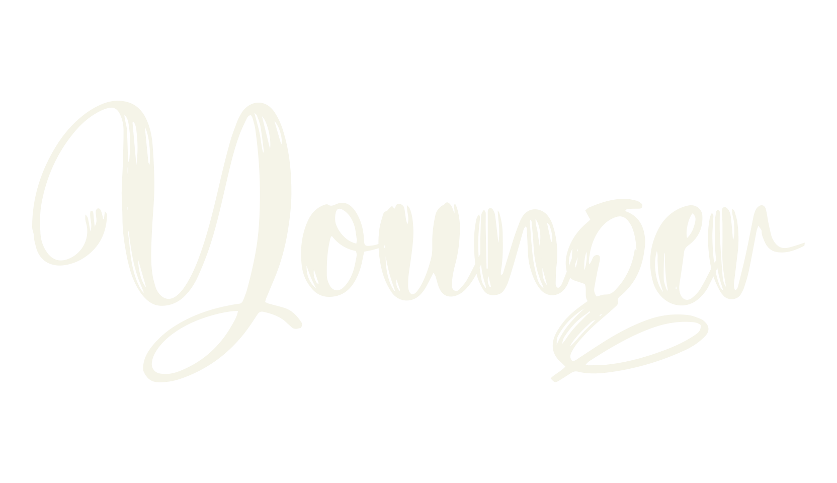 Younger, calligraphy font preview