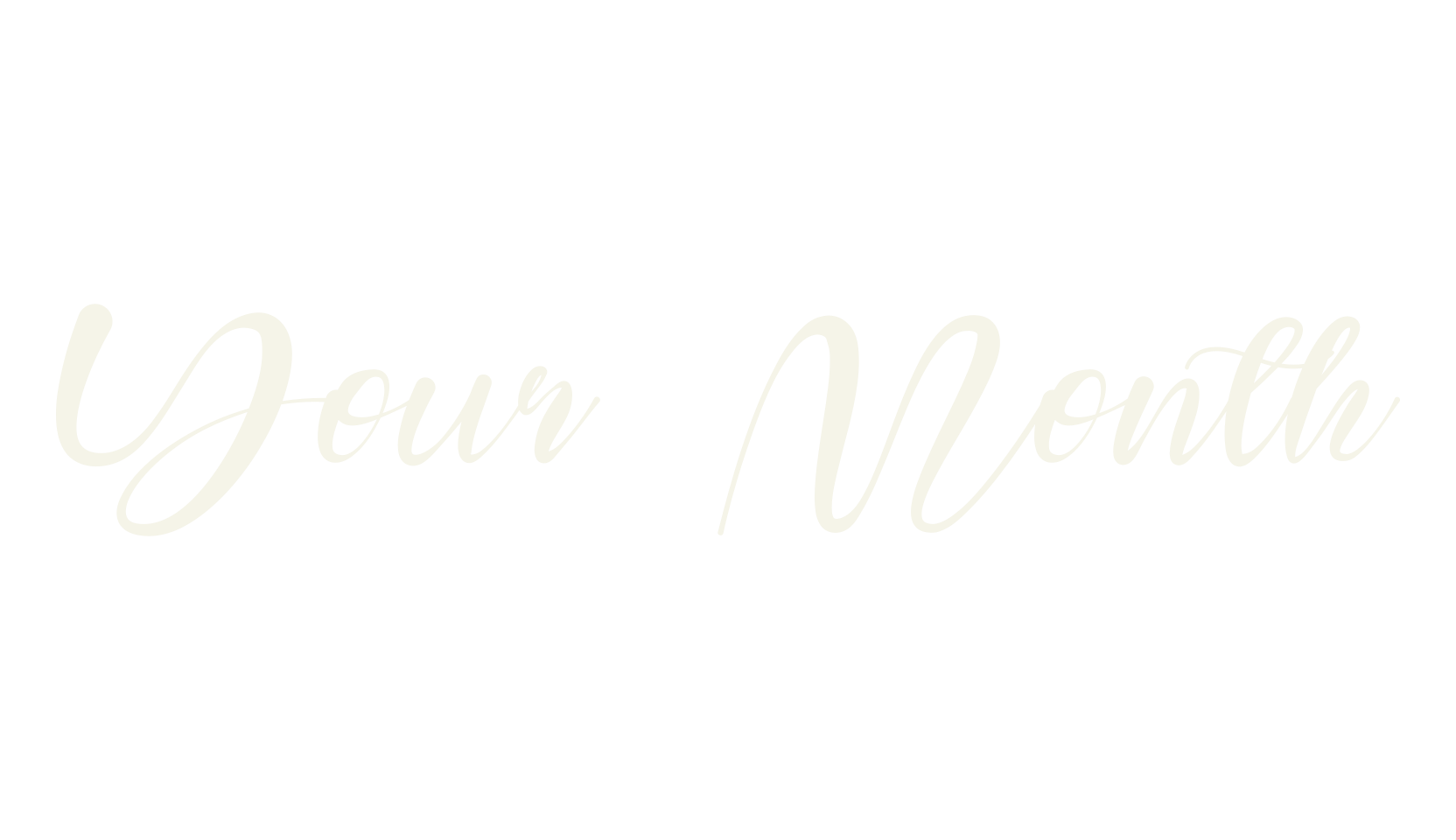 Your Month, cute font preview