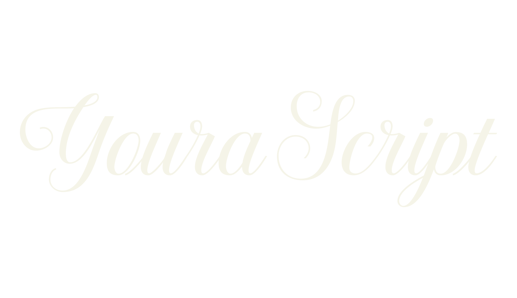 Youra Script, calligraphy font preview