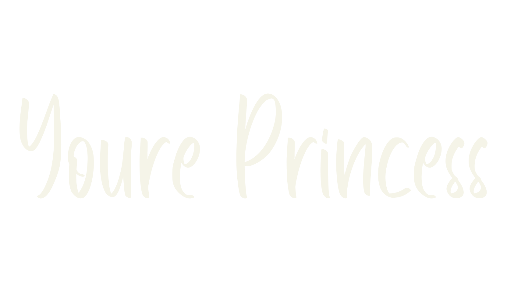 Youre Princess, typewriter font preview