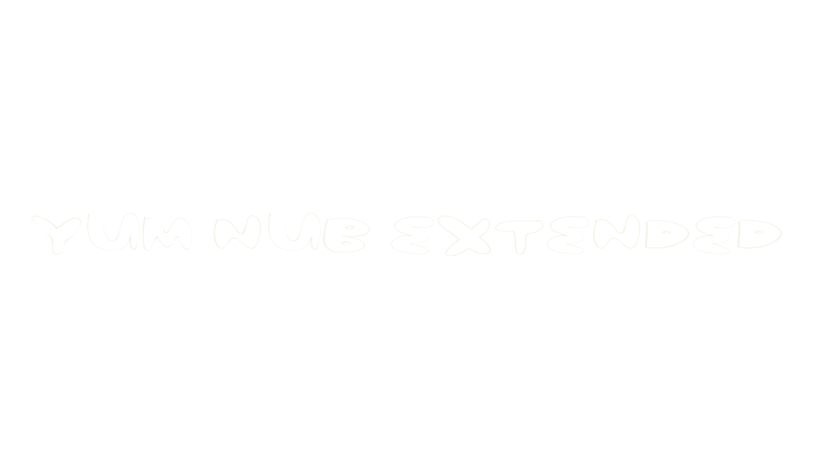 yum nub extended, bubble letters font preview