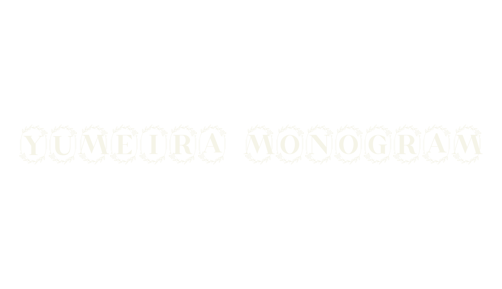 Yumeira Monogram, monogram font preview