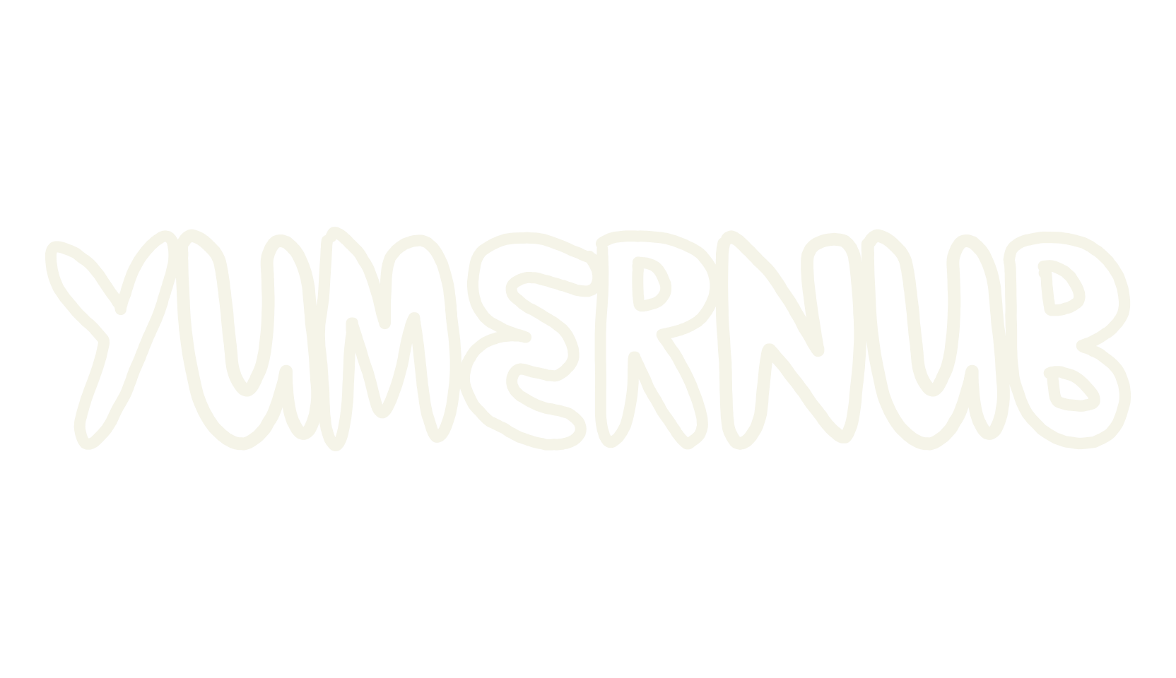 yumernub, bubble letters font preview