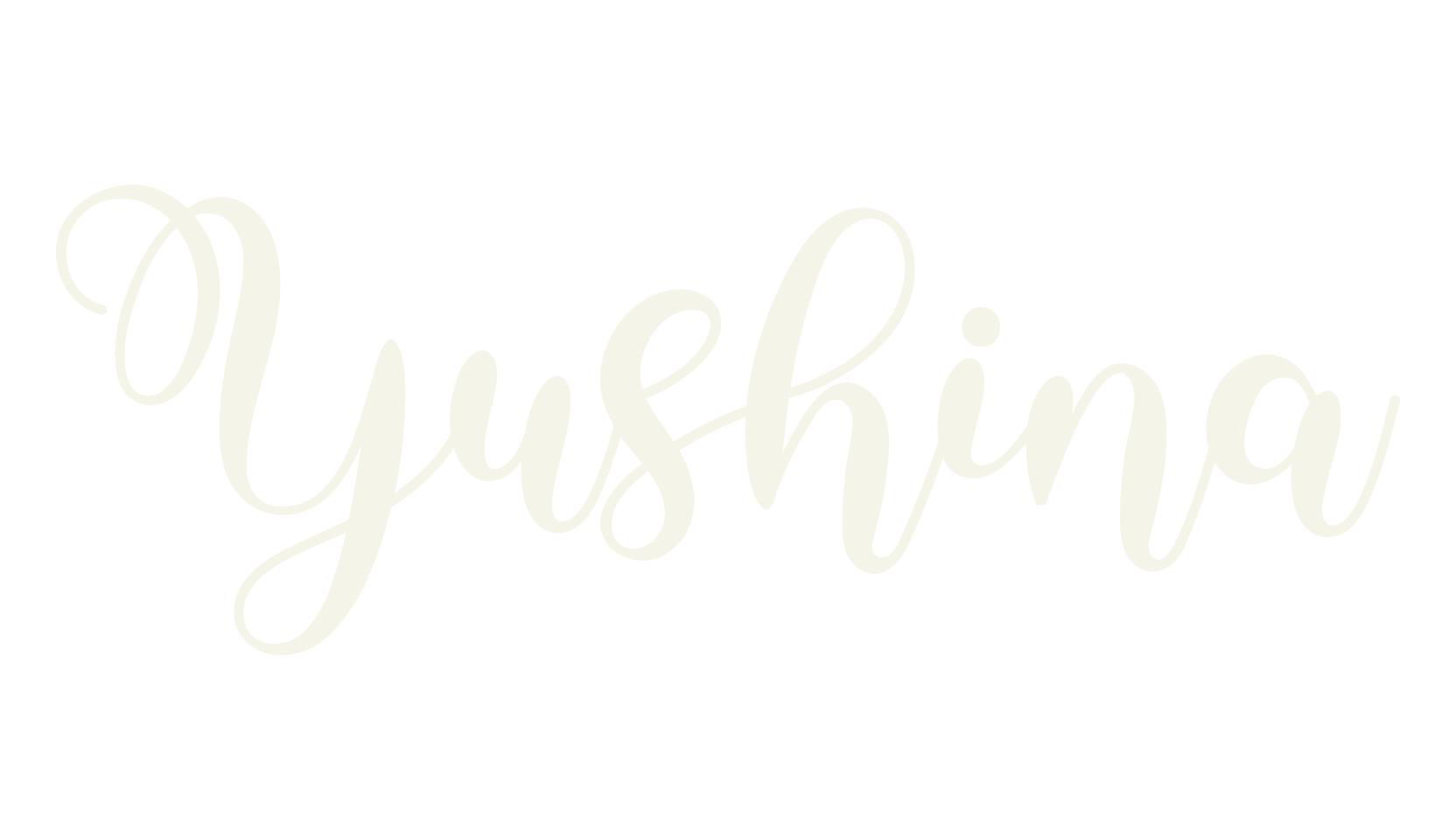 Yushina, cursive font preview