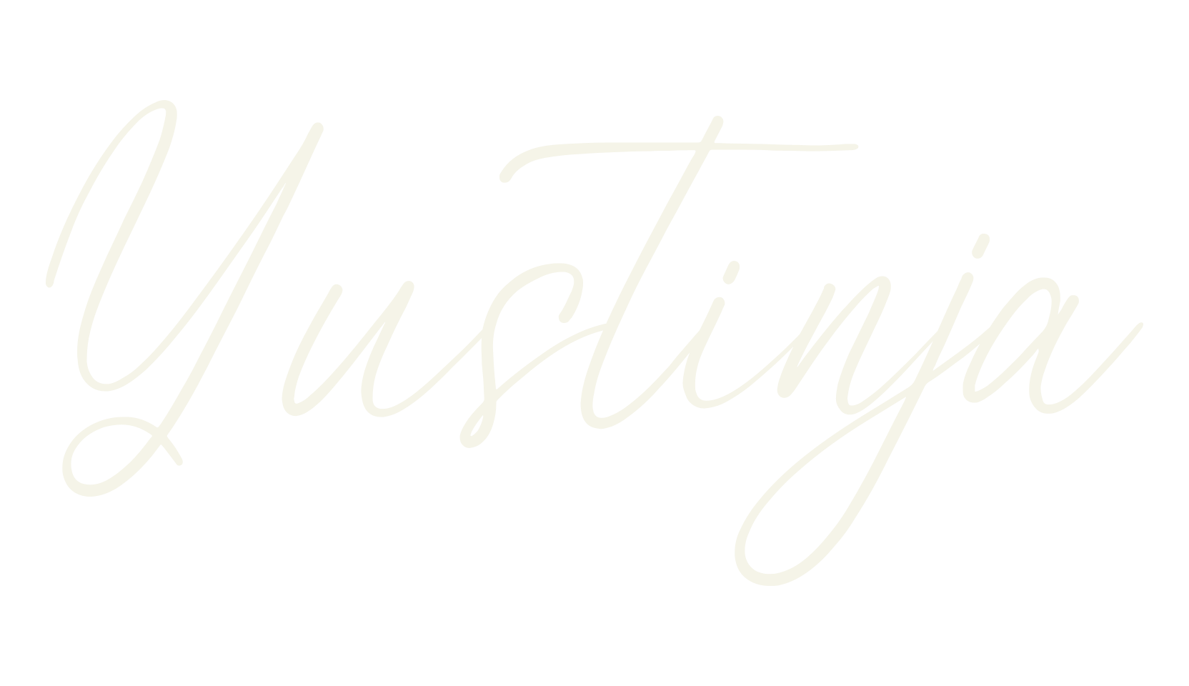 Yustinja, script font preview