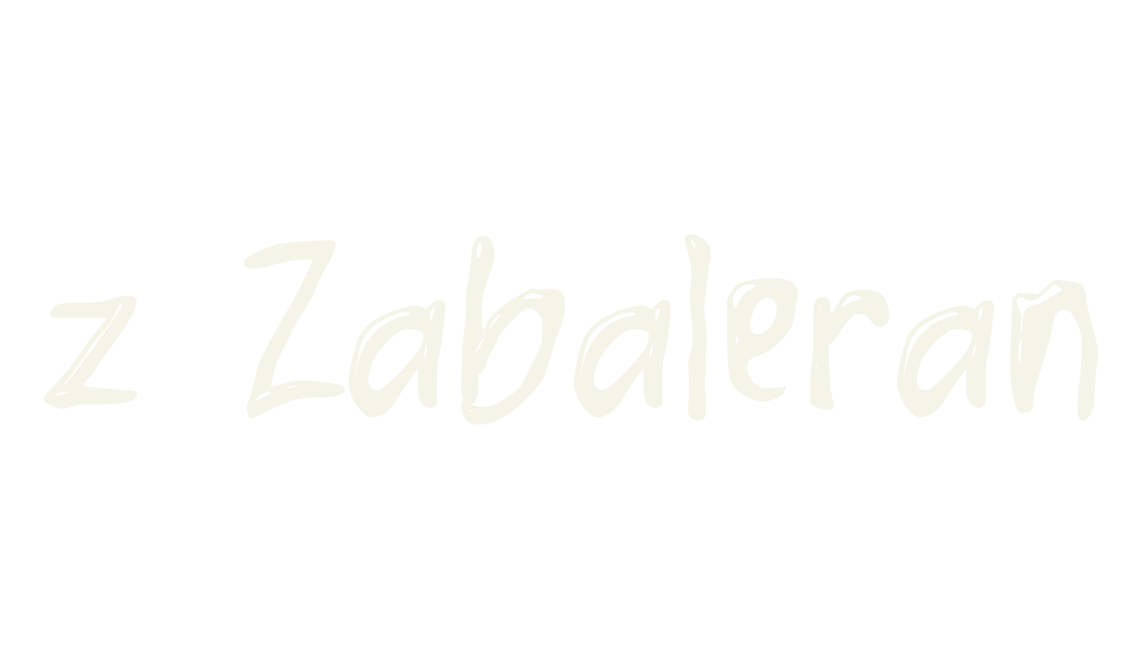 z Zabaleran, handwritten font preview