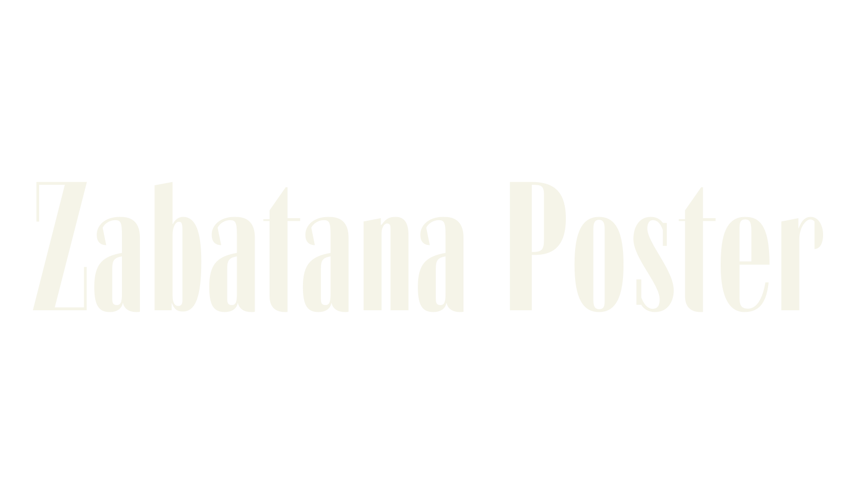 Zabatana Poster, creativo font preview
