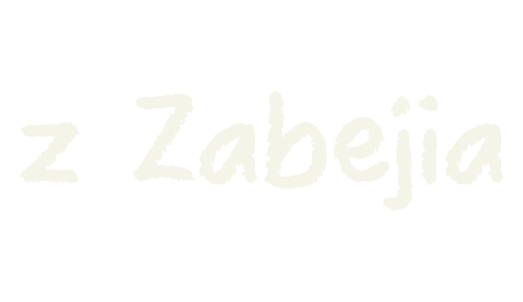 z Zabejia, handwritten font preview