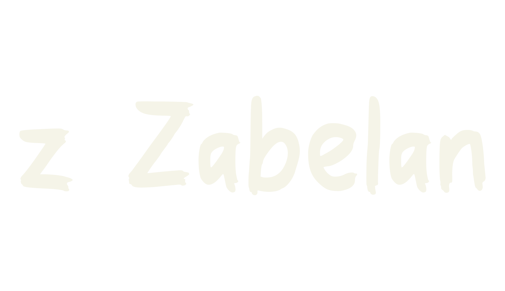 z Zabelan, handwritten font preview
