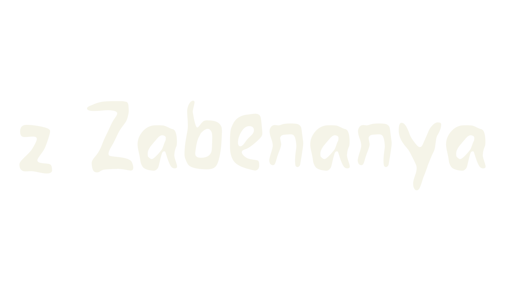z Zabenanya, handwritten font preview