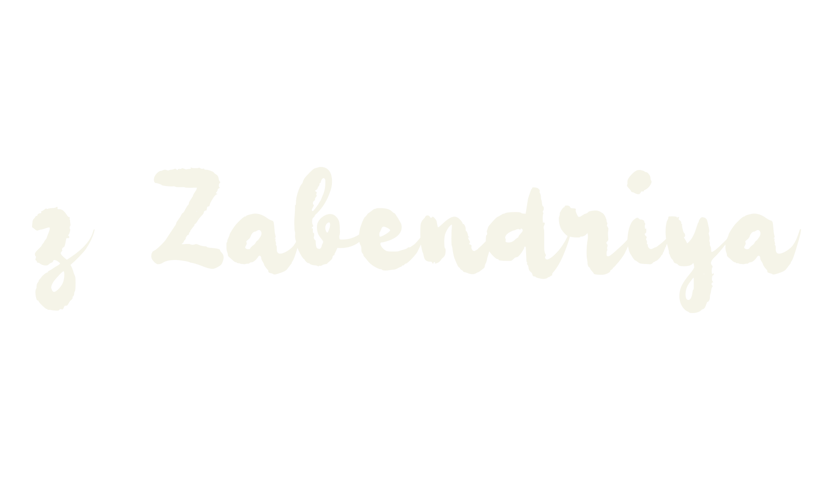 z Zabendriya, handwritten font preview