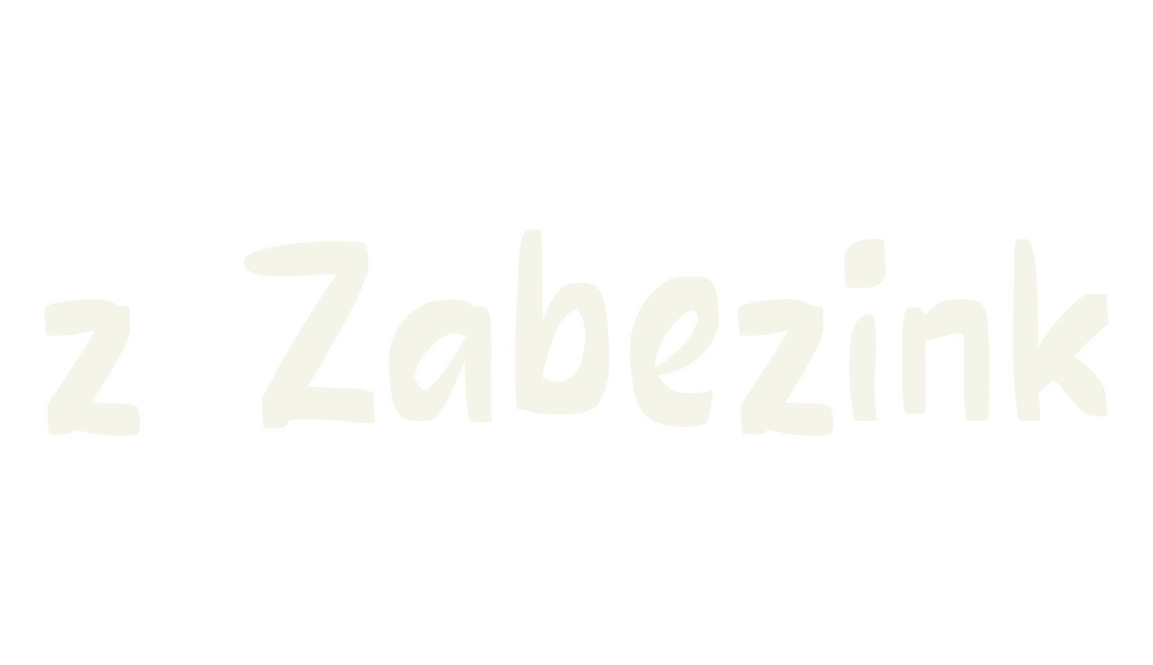 z Zabezink, handwritten font preview