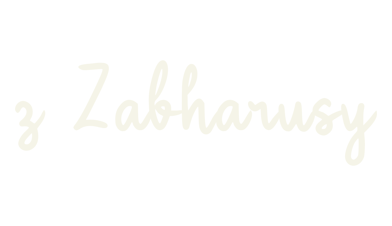 z Zabharusy, fashion script font preview