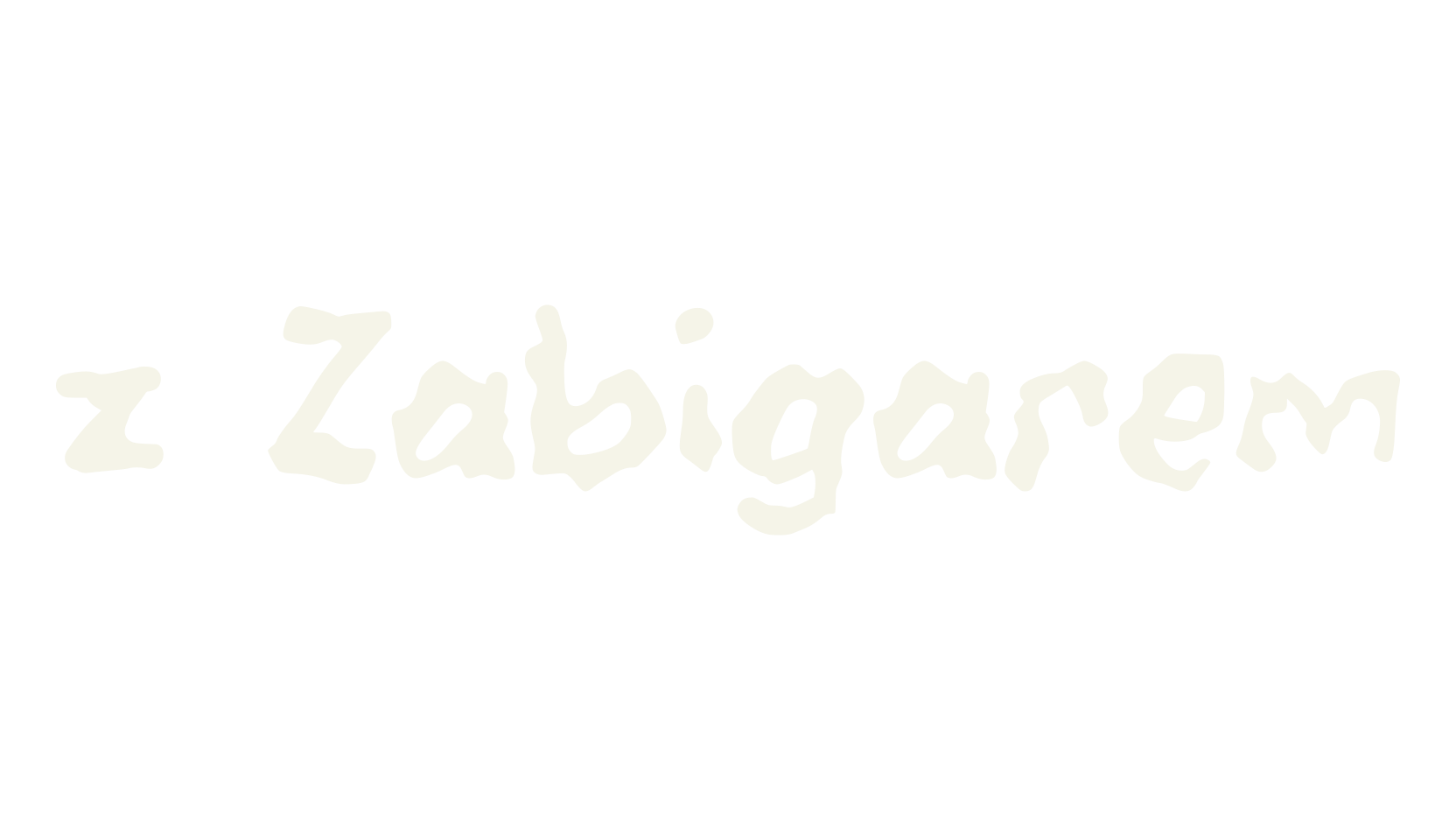 z Zabigarem, fashion sign font preview